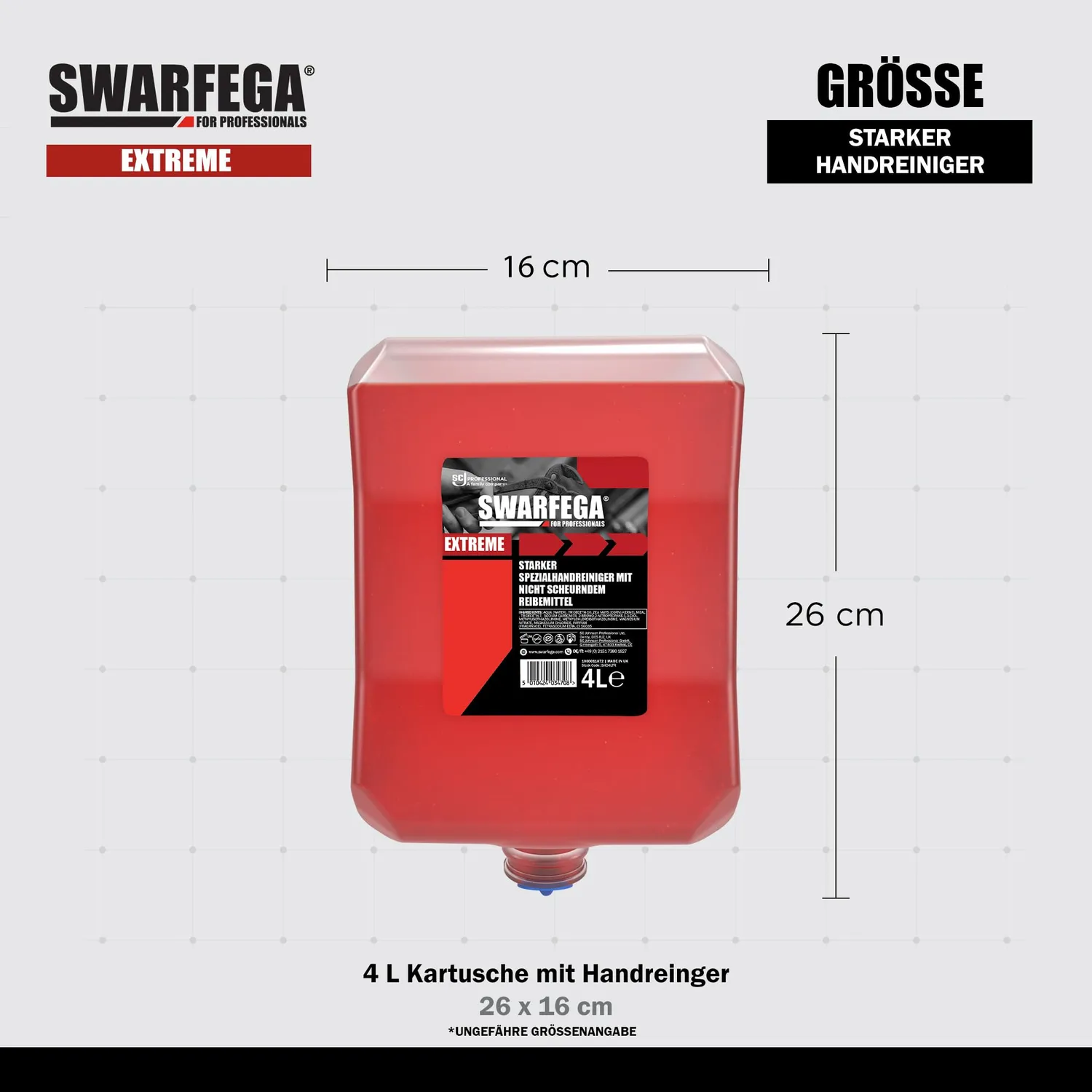 SC Johnson Swarfega Extreme Handreiniger 4L Kartusche Teer