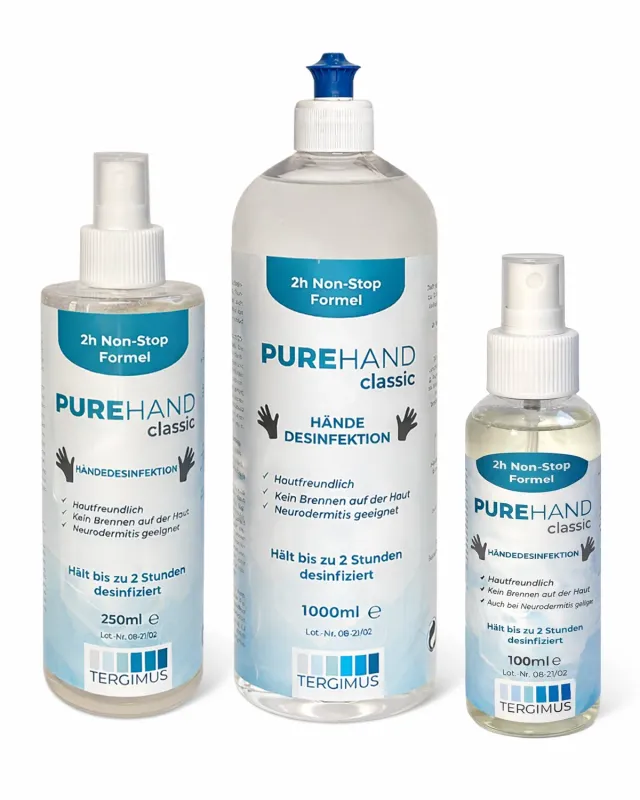 Purehand Classic Händedesinfektion ohne Alkohol Sprühflasche