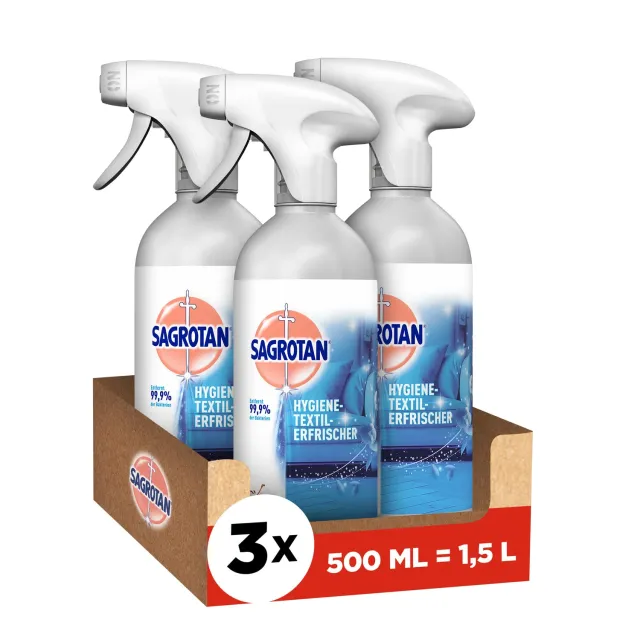 Sagrotan Frische Wäsche Textilerfrischer 3x500ml Geruchsneutral