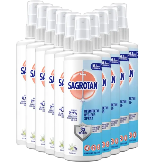 Sagrotan Hygiene Pumpspray Desinfektionsspray 10x250ml antibakteriell