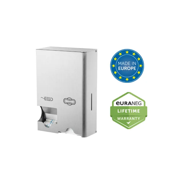 Euraneg SP1011-e Duo-Spender Tampon- Bindenspender 150/40 Edelstahl