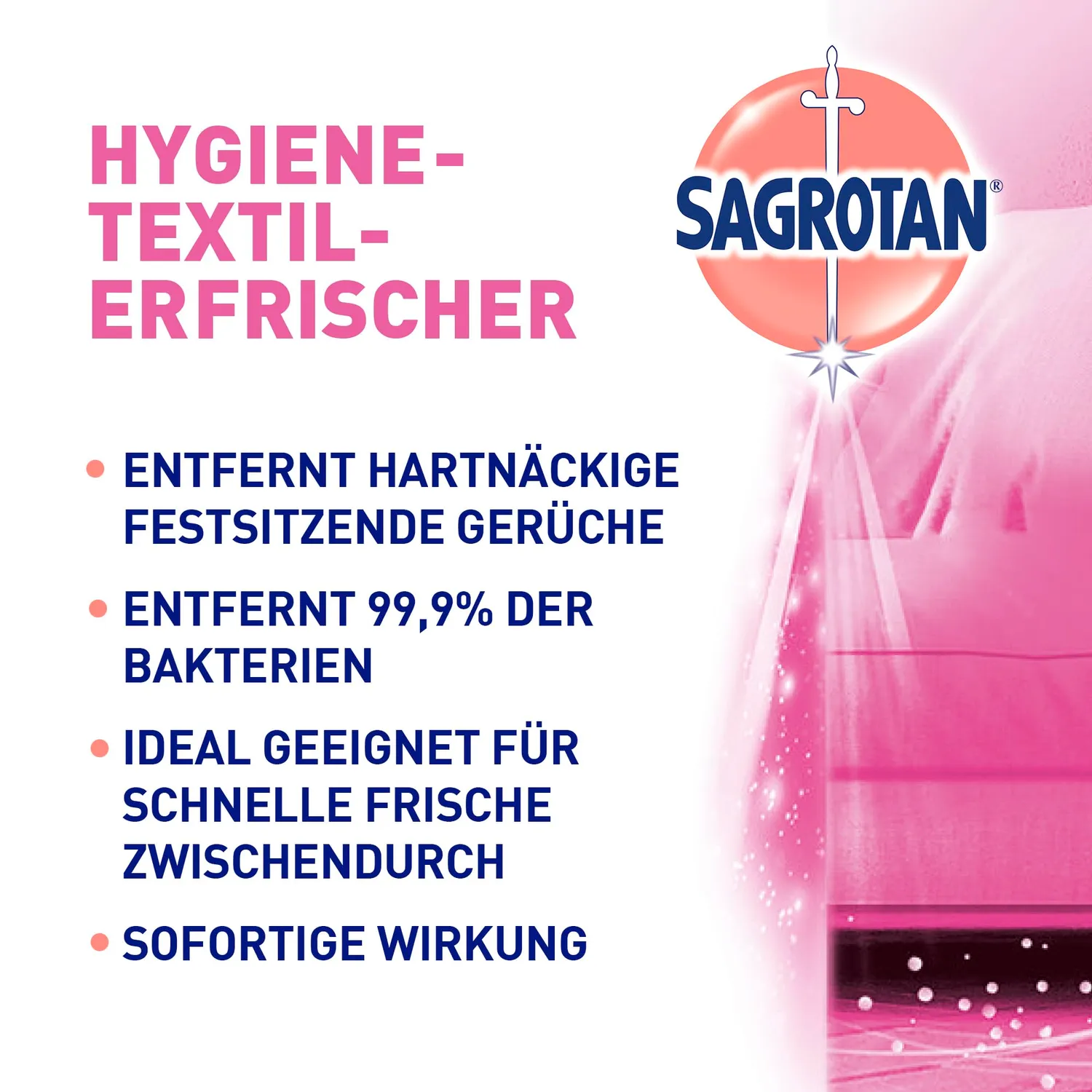 Sagrotan Wasserlilie Textilerfrischer 3x500ml langanhaltend