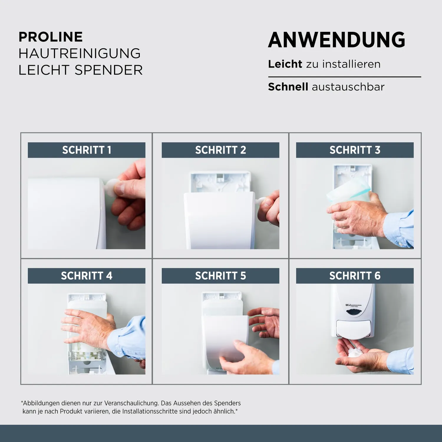 SC Johnson Professional Hautreinigung Leicht Wandspender 1 L BioCote
