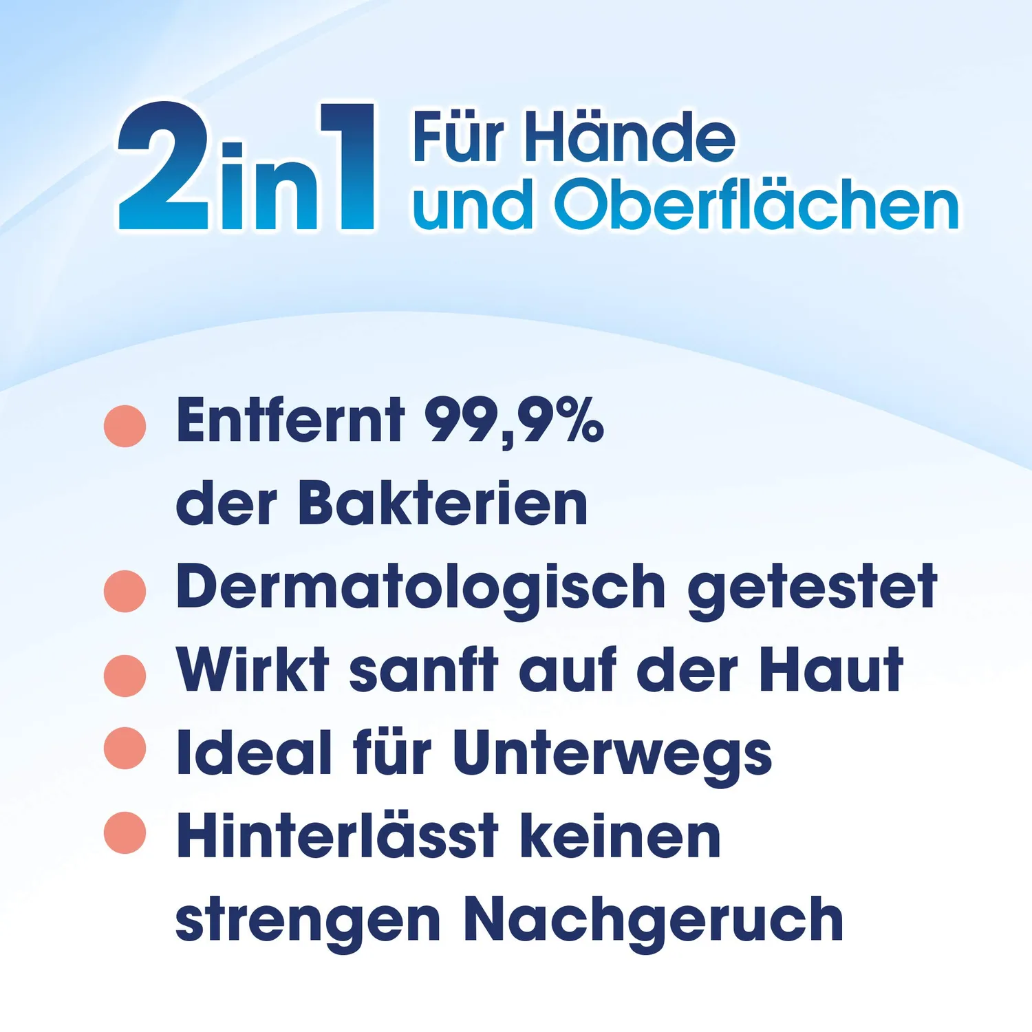 Sagrotan 2in1-Desinfektionstücher Tücher 40 Stück Hand+Fläche