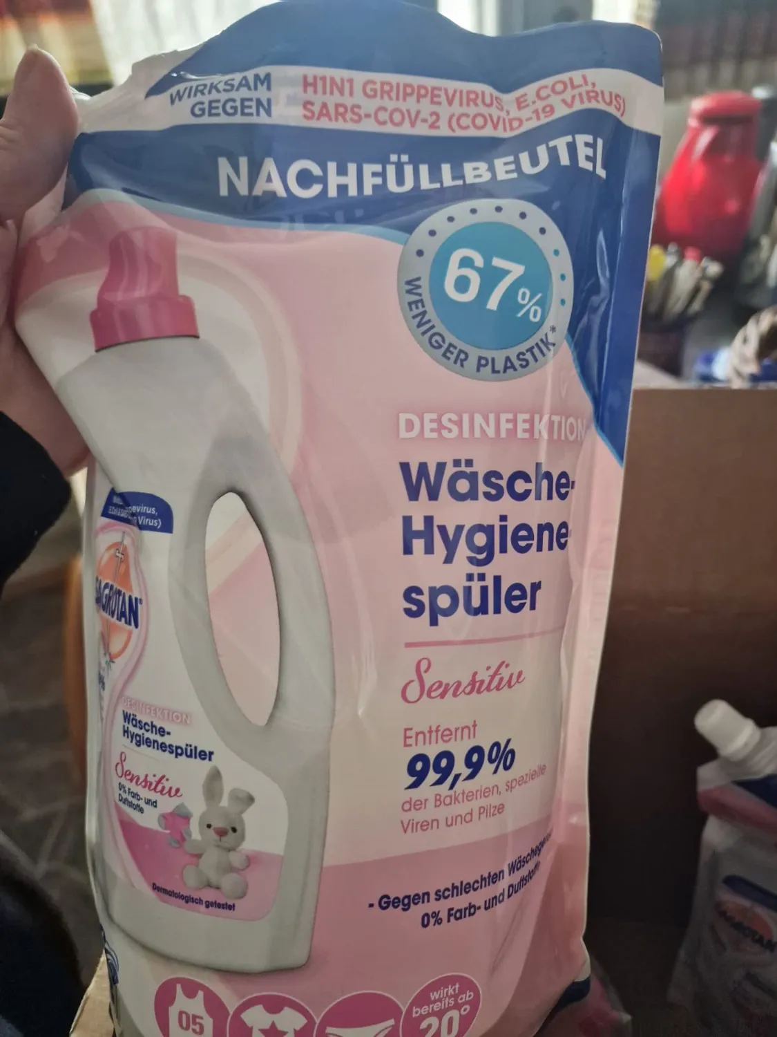 Sagrotan Sensitiv Wäsche-Hygienespüler 5x1,2 L duftfrei
