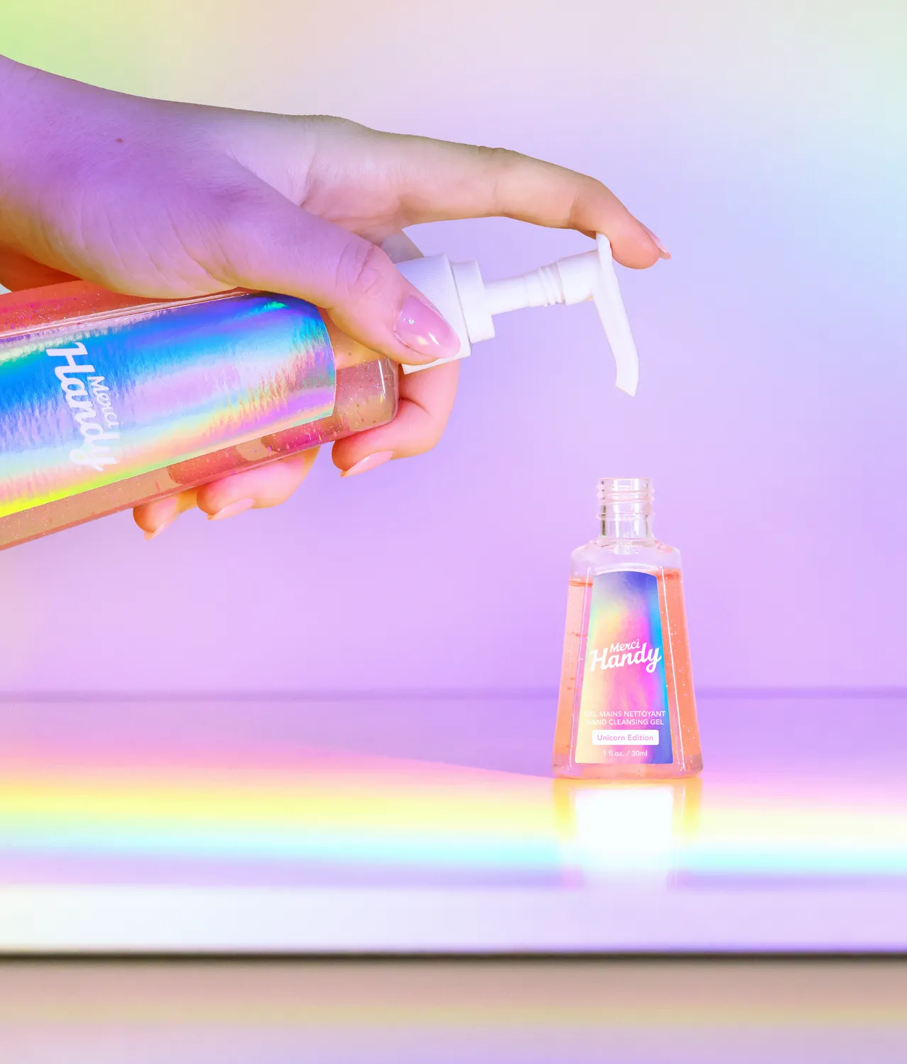Merci Handy Unicorn Edition Handreinigungsgel 300ml Maniok