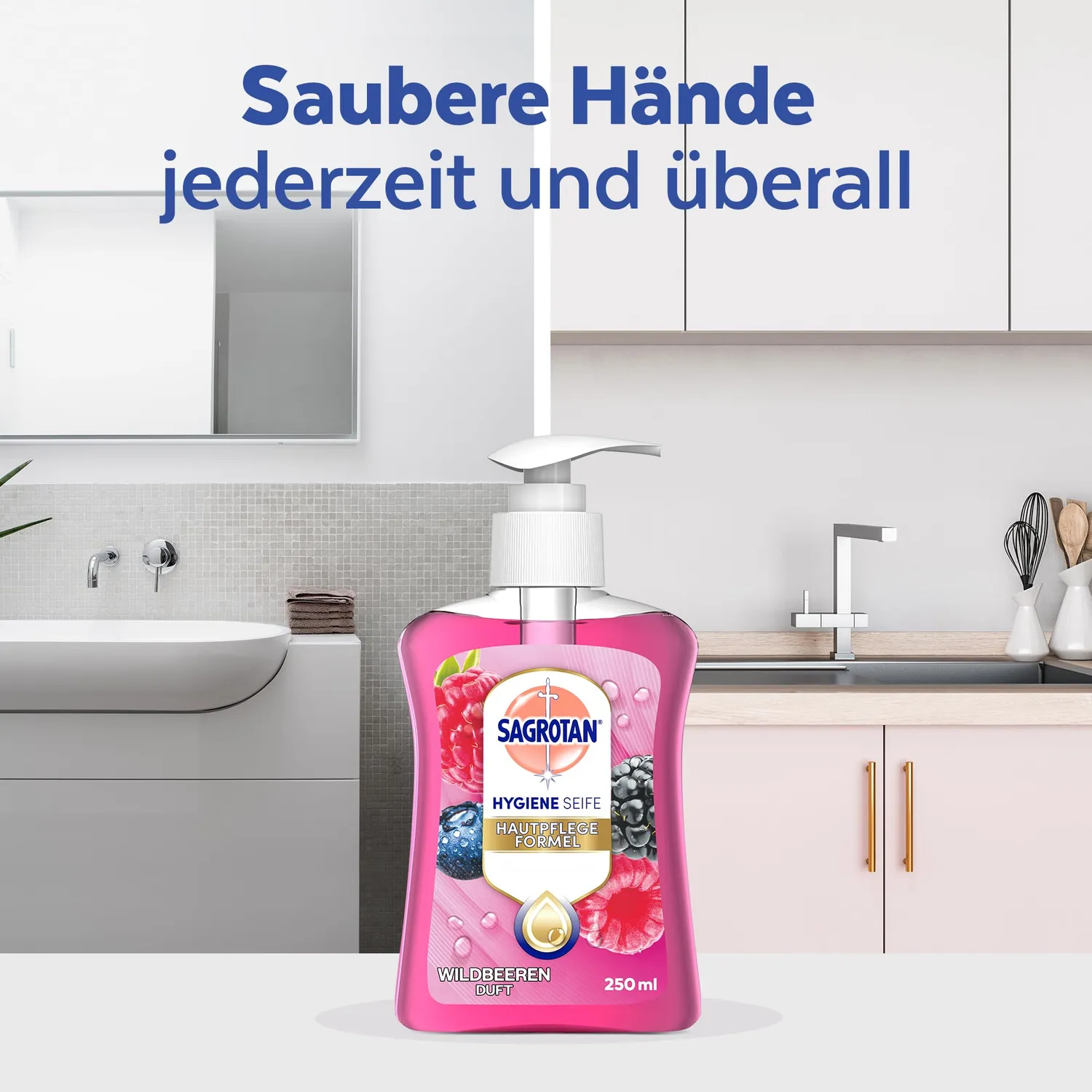Sagrotan Handseife Brombeere Waldfrüchte Flüssigseife 3x250 ml
