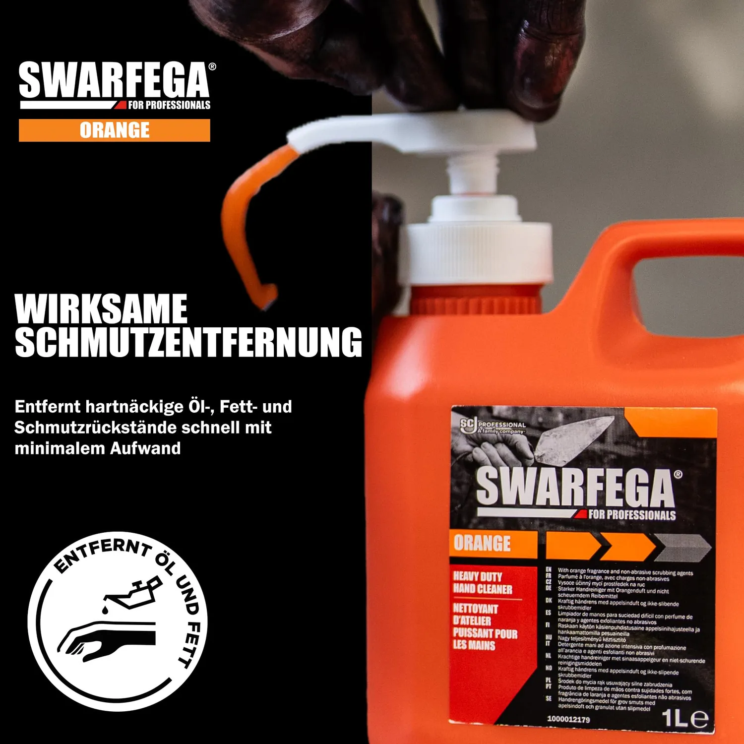 Swarfega Orange Handreiniger 2x1L Pumpe Öl lösungsmittelfrei