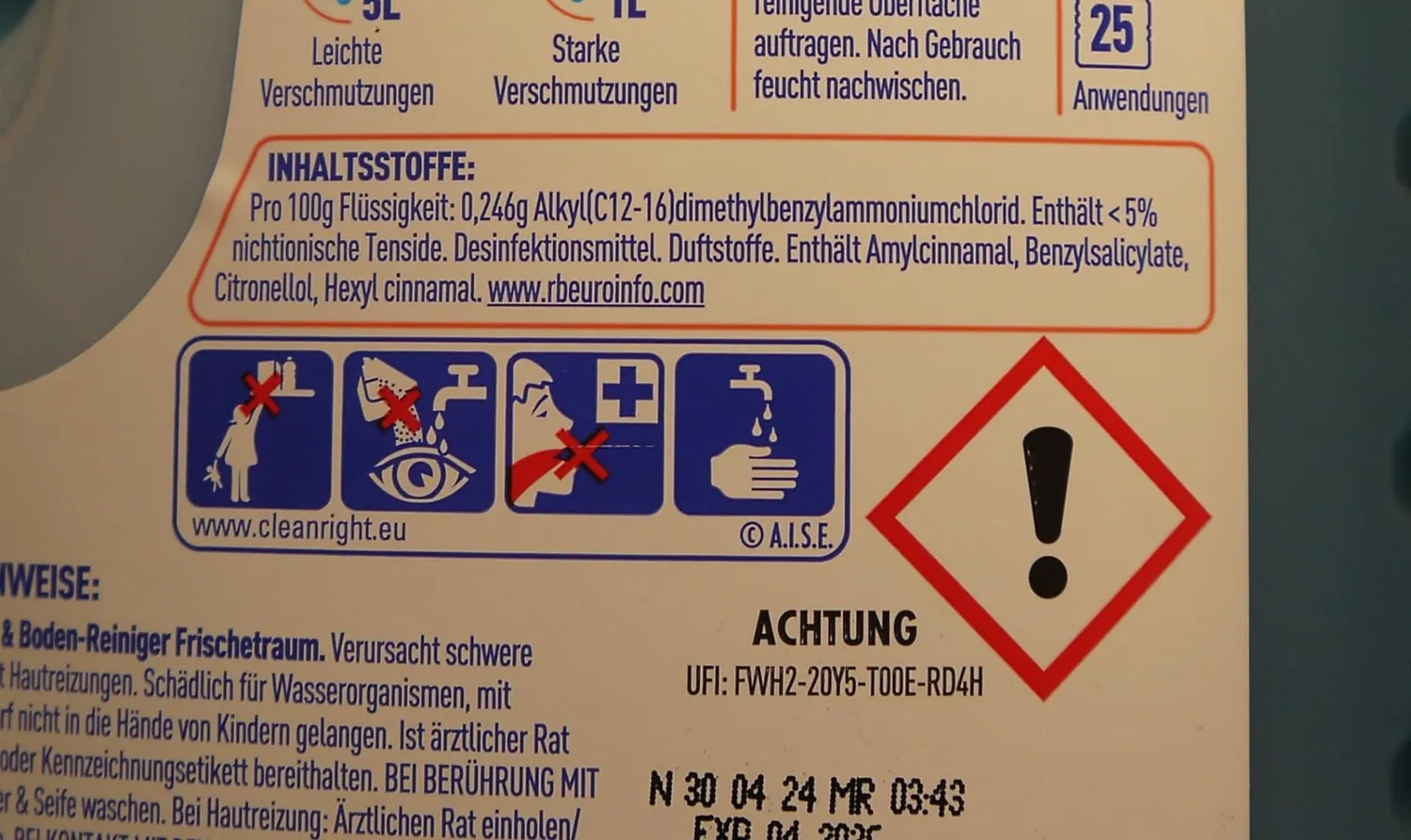 Sagrotan Frischetraum Allzweckreiniger 5x1,5l Desinfektion