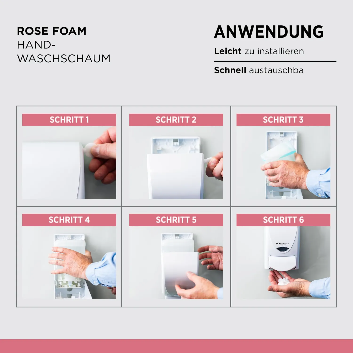 SC Johnson Professional Refresh Rose Foam Schaumseife 1 L Rosenduft