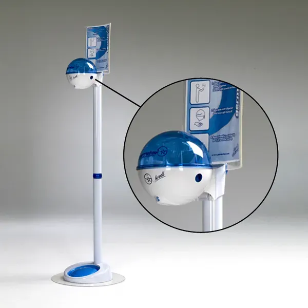Germstar 32oz Spender Händedesinfektion Weiß/Blau Ständer