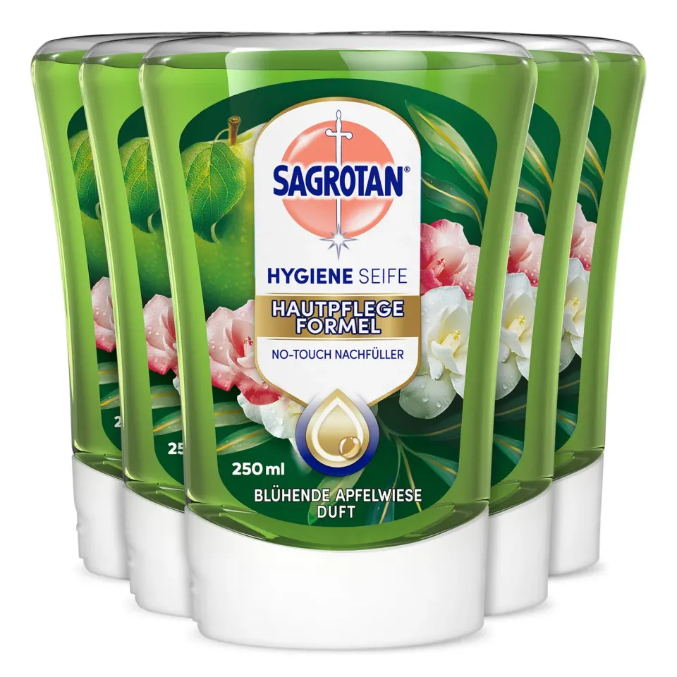 Sagrotan No-Touch Nachfüller Handseife Apfelwiese 5x250ml