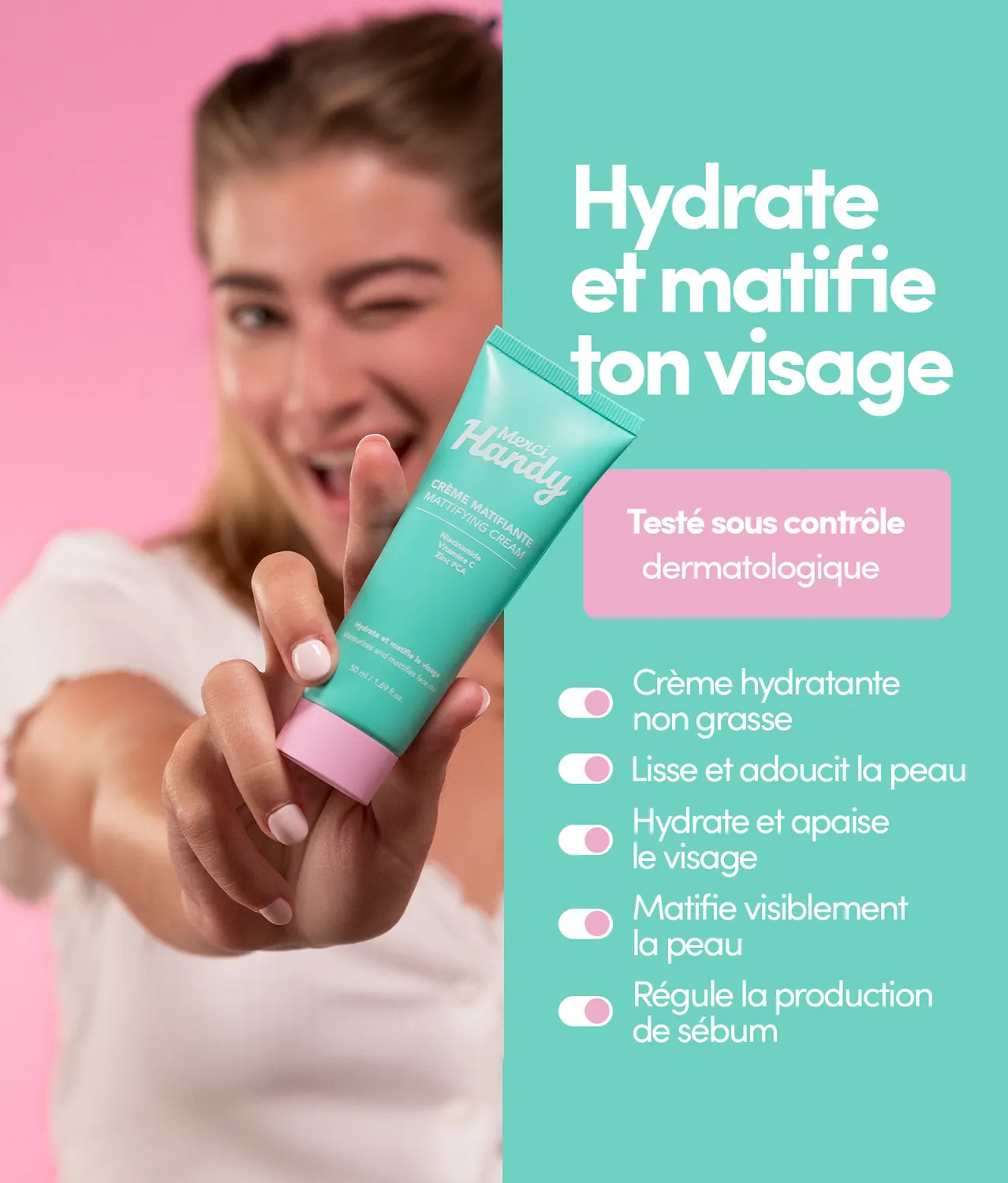 Merci Handy Routine Zéro Brillance Gesichtsset fettige Haut