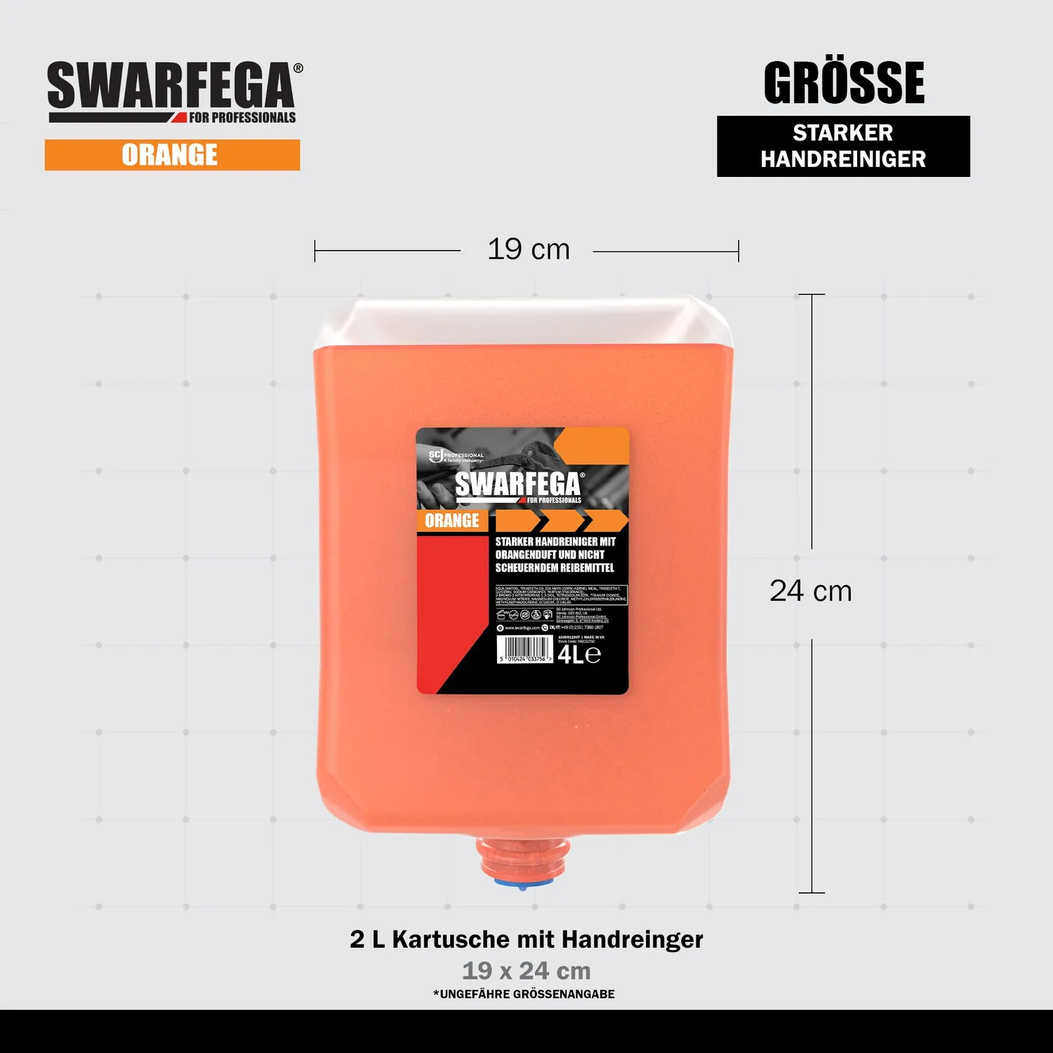 Swarfega Orange Industrieller Handreiniger 4L lösungsmittelfrei