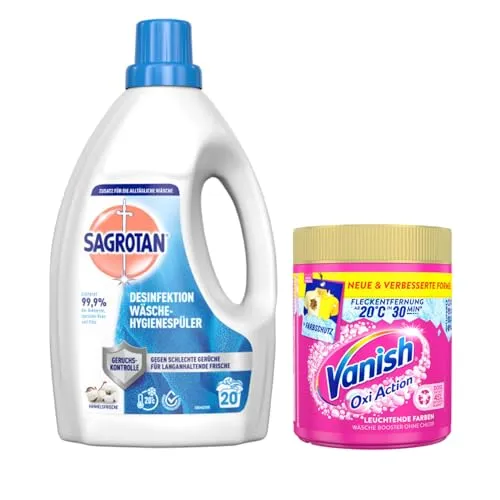 Sagrotan Hygienespüler 1,5l + Vanish Oxi Pulver 550g Pink