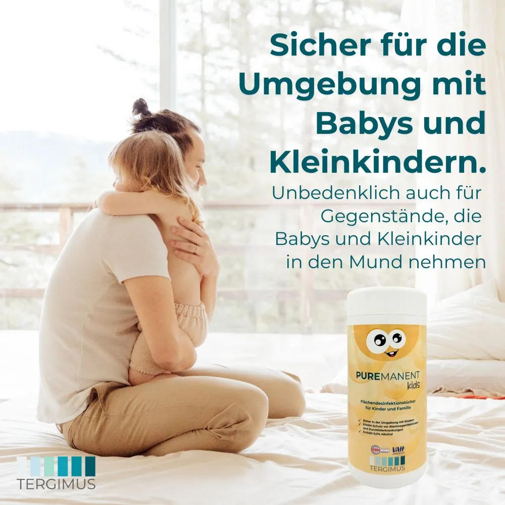 Puremanent Kids Desinfektionstücher Spenderbox alkoholfrei